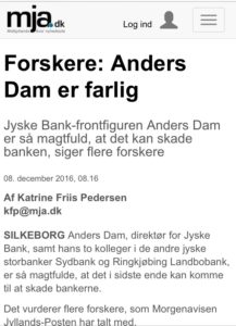 Forskere Anders Dam er farlig